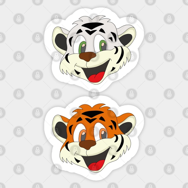 Two Cute Tigers Sticker by DiegoCarvalho